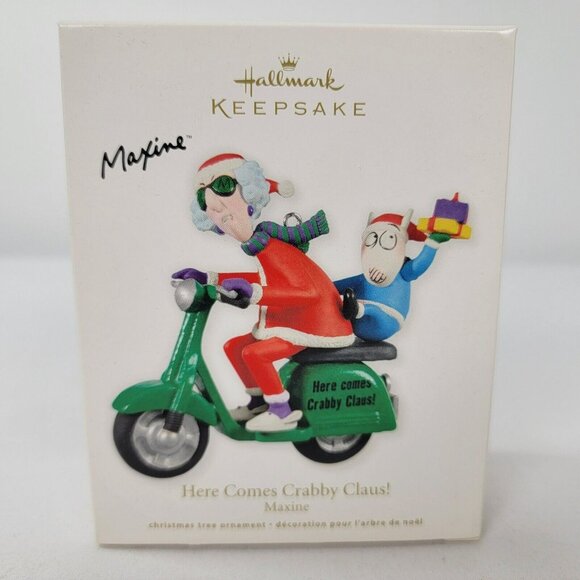 Hallmark Ornament MAXINE Here Comes Crabby Claus! 2011 Floyd dog Santa suit New - Picture 2 of 4